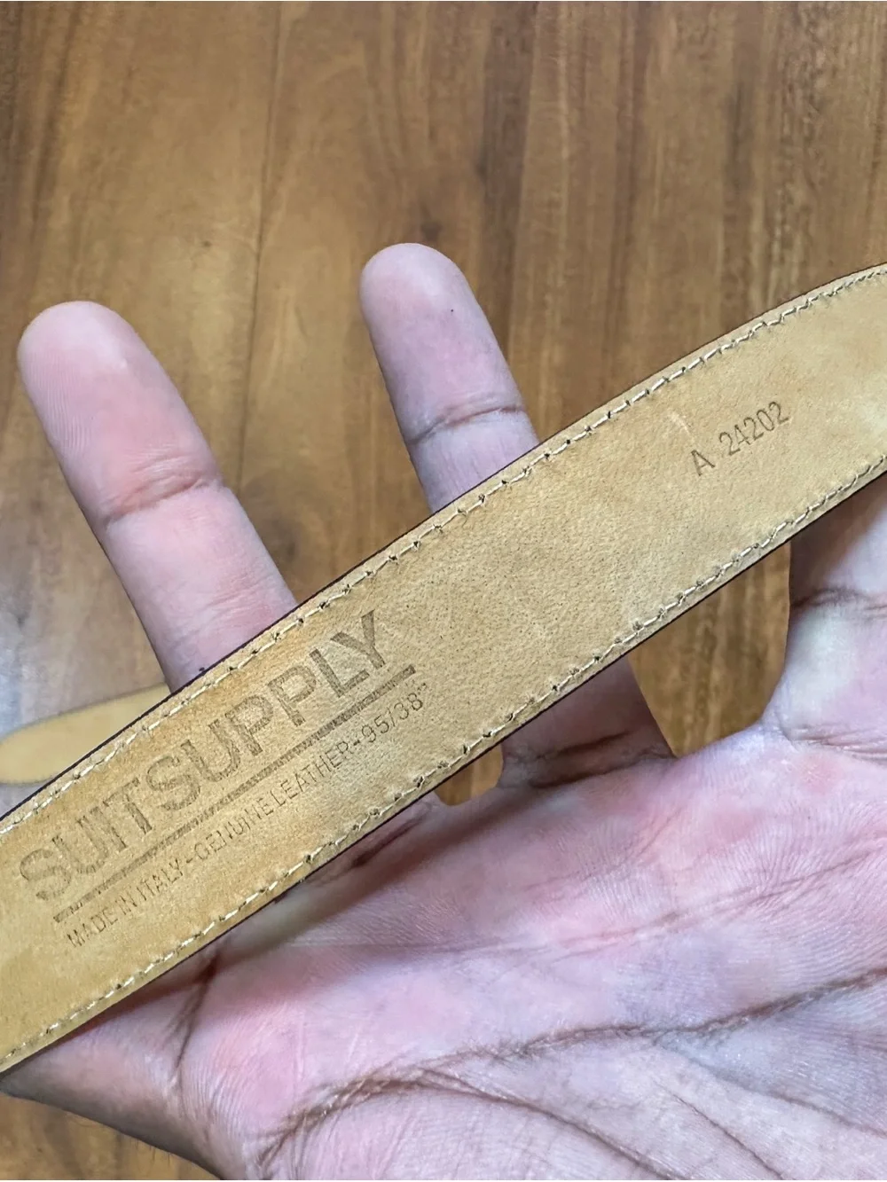 SuitSupply Black Leather Belt 38